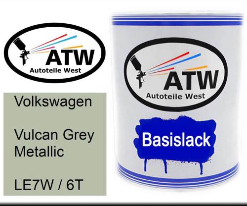 Volkswagen, Vulcan Grey Metallic, LE7W / 6T: 1L Lackdose, von ATW Autoteile West.